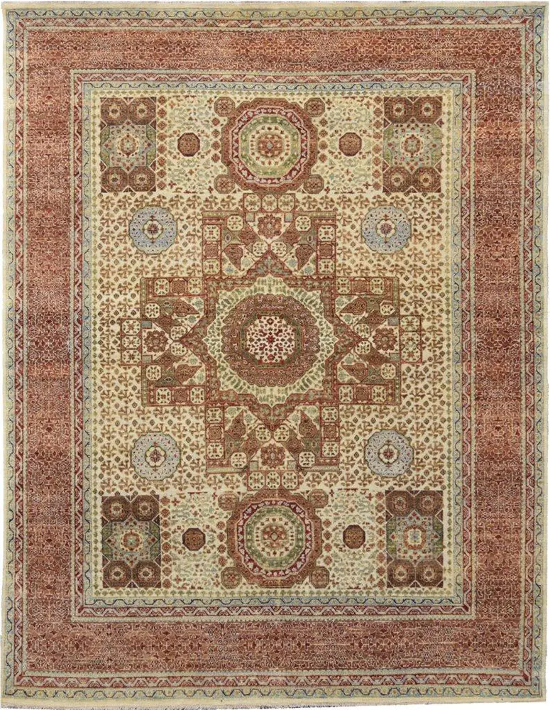 MPS Rugs Beige Traditional Wool Rug