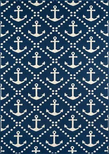 Momeni Baja BAJ16 Navy Abstract Outdoor Rug Product Image