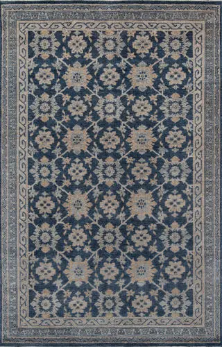 Modern Loom Banaras BNR-1 Blue Rug Product Image