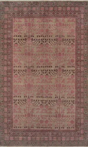 Momeni Banaras BNR-5 Pink Hand Knotted Wool Rug Product Image