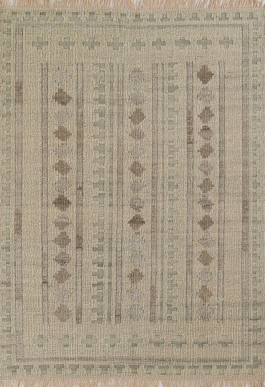 Bristol BRS-4 Beige Hand Woven Cotton Rug