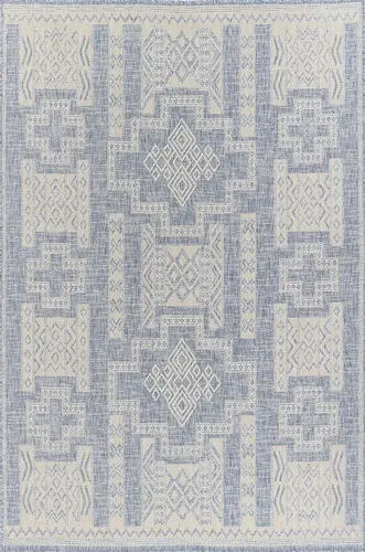 Momeni Hampton HAM10 Blue Power Loomed Synthetic Rug Product Image