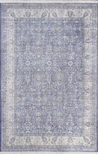 Momeni Helena HEL-4 Blue Power Loomed Cotton Rug Product Image