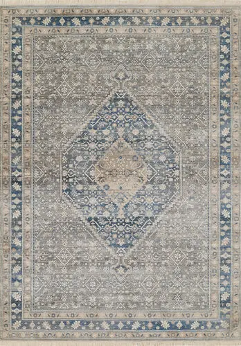 Momeni Izmir IZ-03 Blue Power Loomed Synthetic Rug Product Image