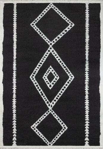 Momeni Monaco MOA-7 Black Power Loomed Synthetic Rug Product Image