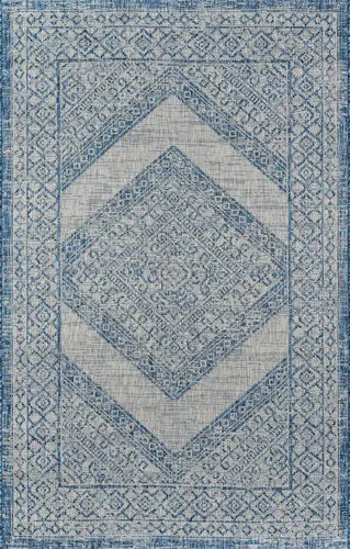 Momeni Villa VI-13 Blue Power Loomed Synthetic Rug Product Image