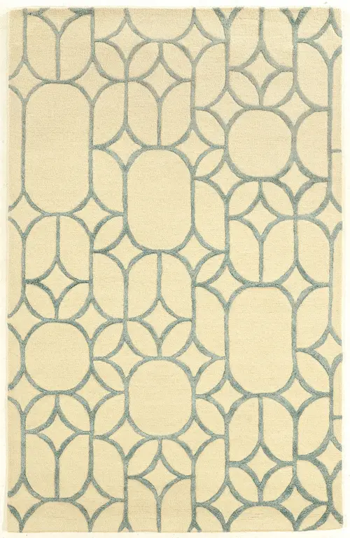 Linon Beige Hilo Wool Rug