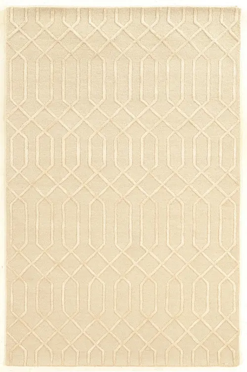 Linon Beige Hilo Wool Rug 2
