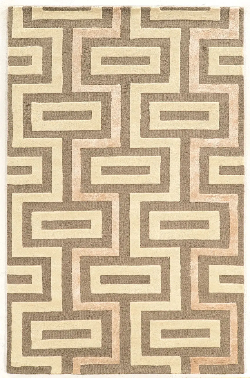 Linon Beige Patterned Rug 36