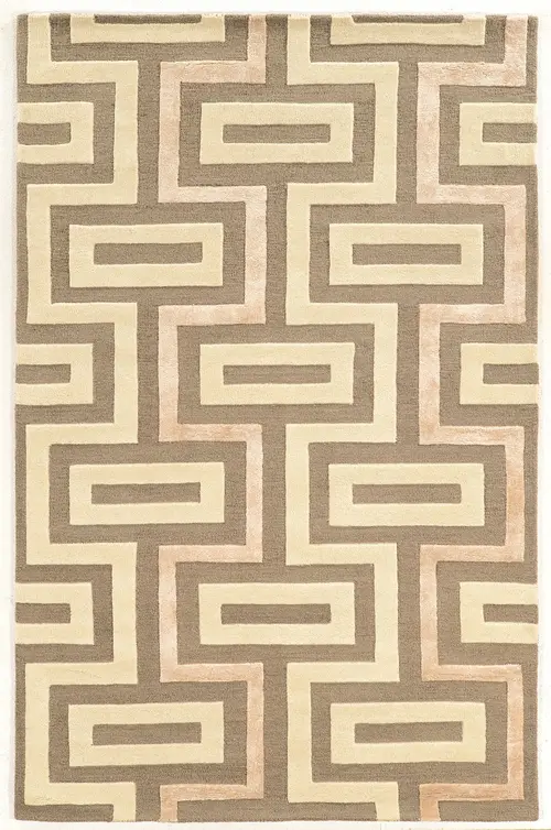 Linon Beige Patterned Rug 36