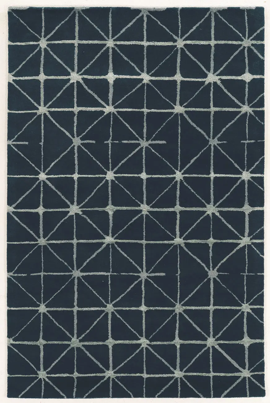 Linon Blue Patterned Rug 10
