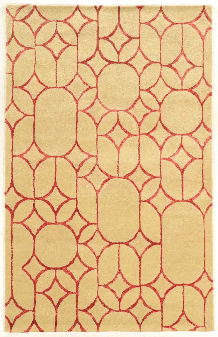 Linon Beige Hilo Wool Rug 3