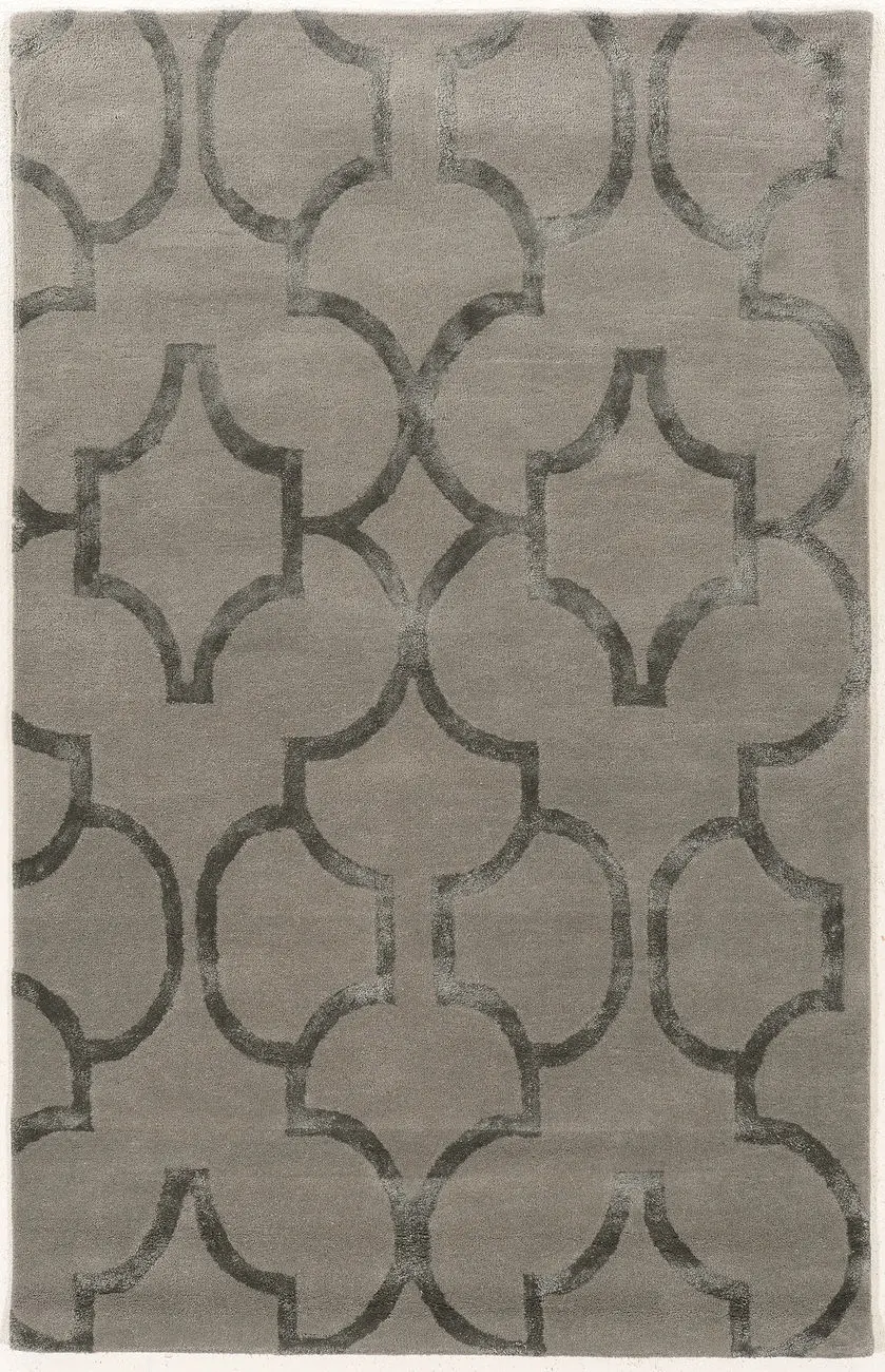 Linon Gray Patterned Rug