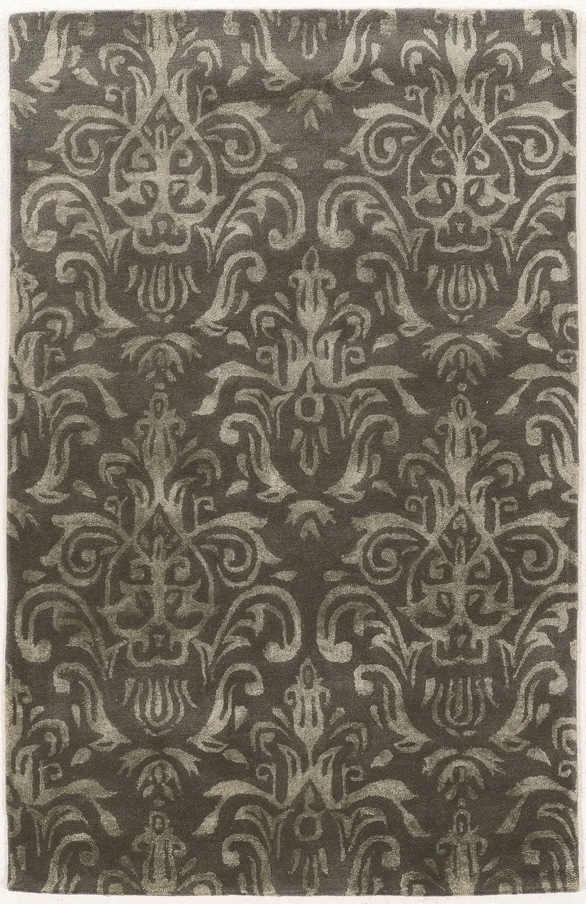 Linon Gray Hilo Wool Rug