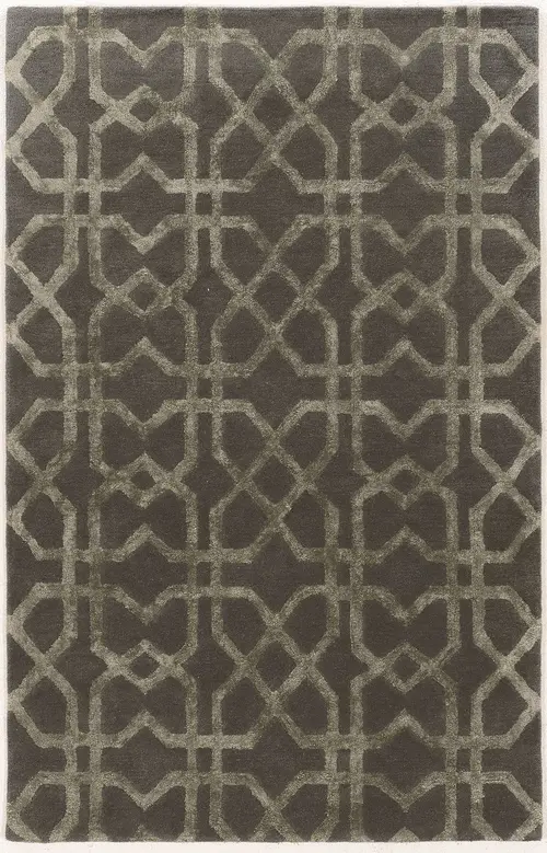 Linon Gray Hilo Wool Rug 2