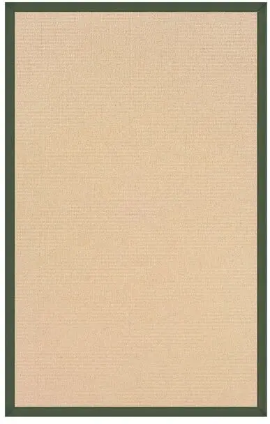 Linon Beige Solid Color Wool Rug