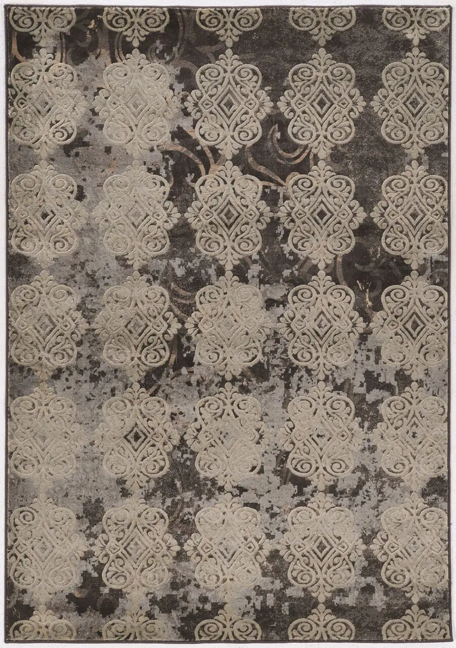 Linon Gray Traditional Rug