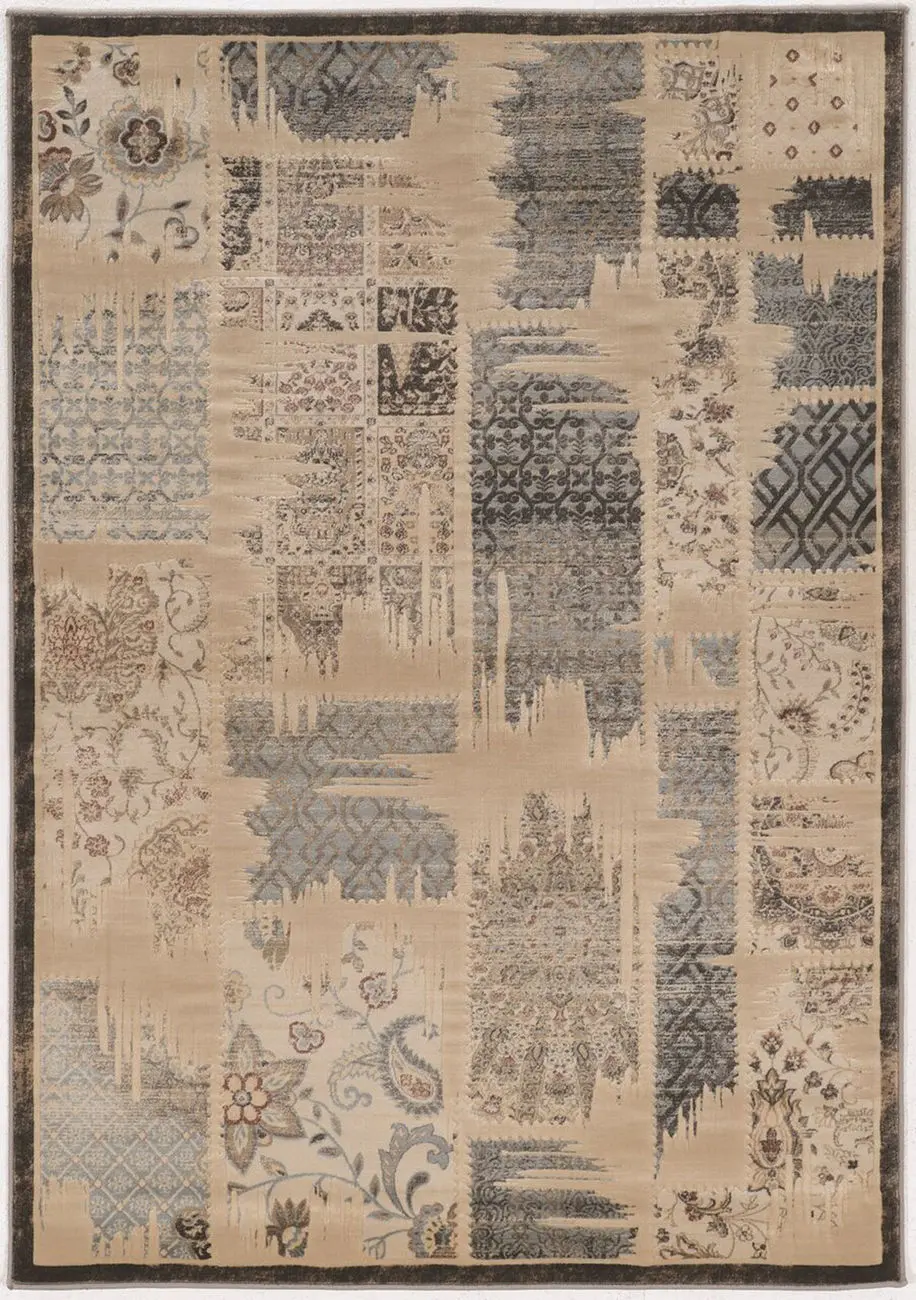 Linon Beige Traditional Rug 2