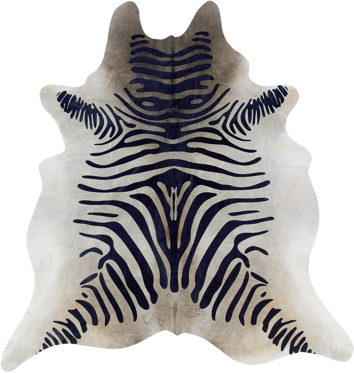 Linon Black Cow Hide Rug