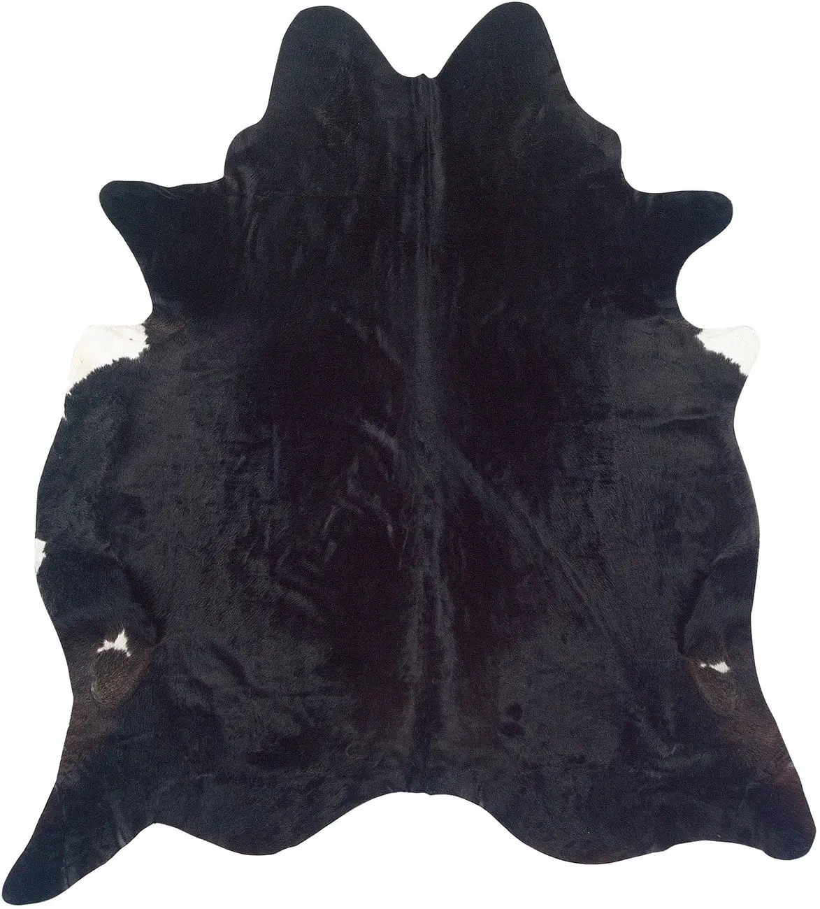 Linon Black Cow Hide Rug 2