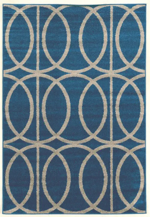 Linon Blue Rug