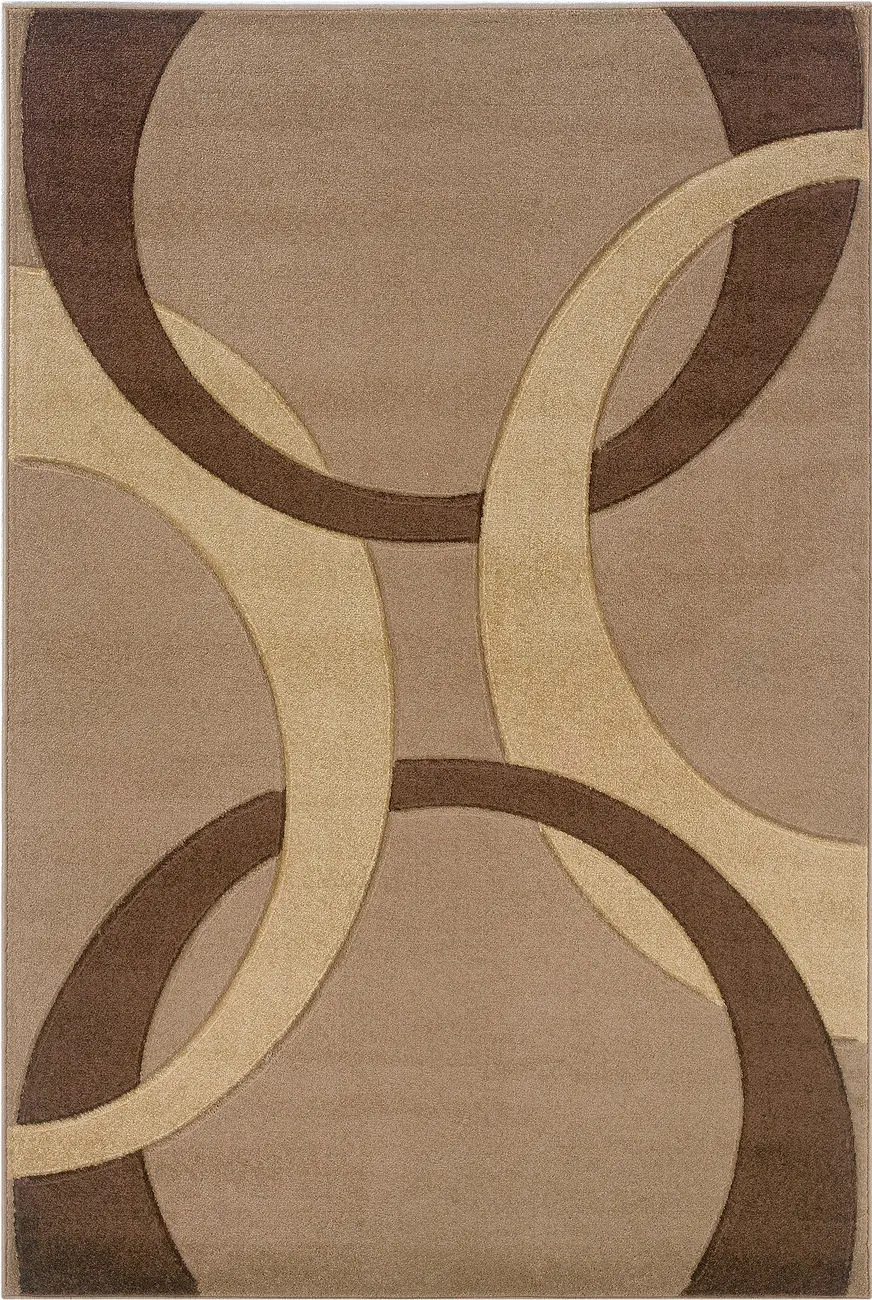 Linon Beige Patterned Hilo Rug