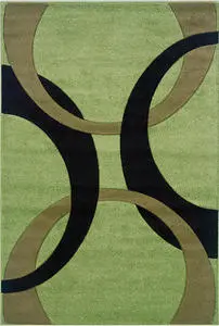 Linon Green Patterned Hilo Rug