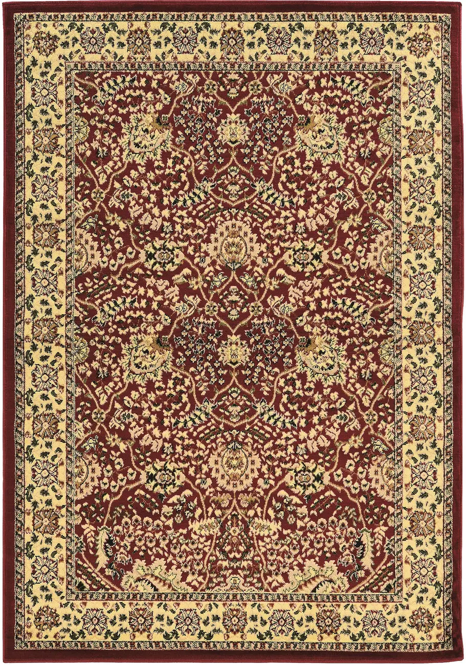 Linon Red Transitional Traditional Rug