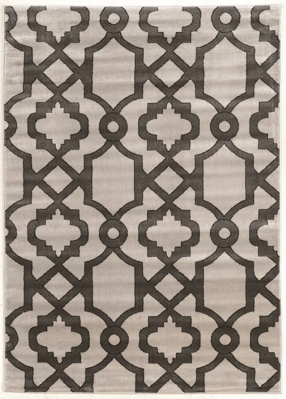 Linon Gray Asian Rug
