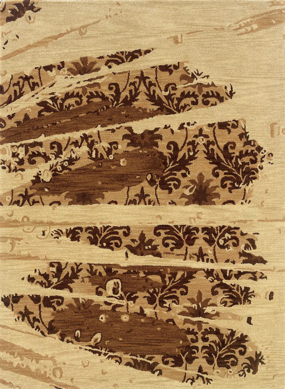 Linon Beige Striped Rug