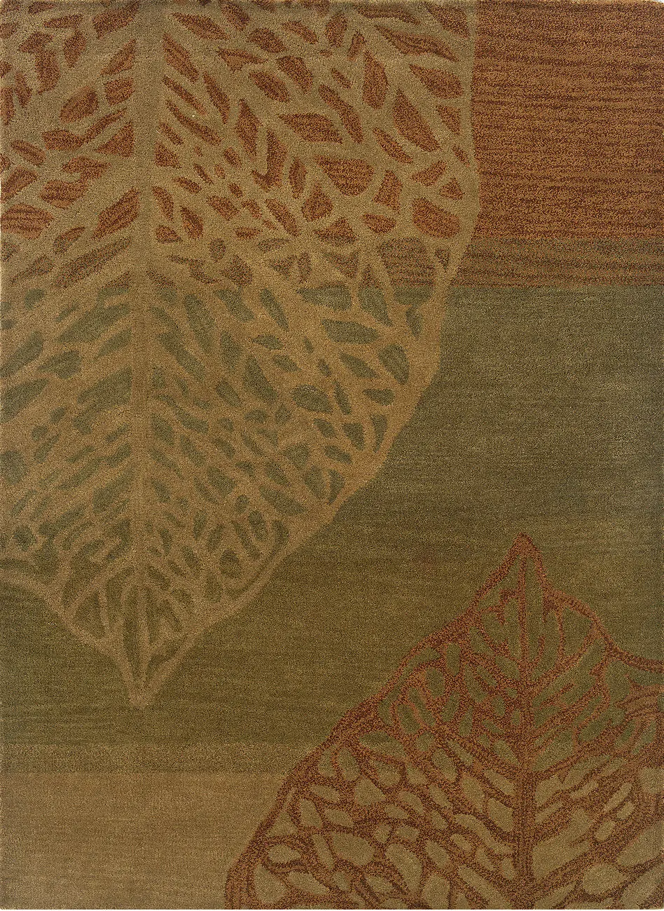 Linon Brown Floral Rug 5