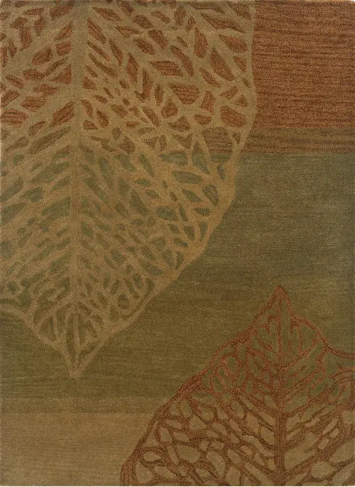 Linon Brown Floral Rug 5