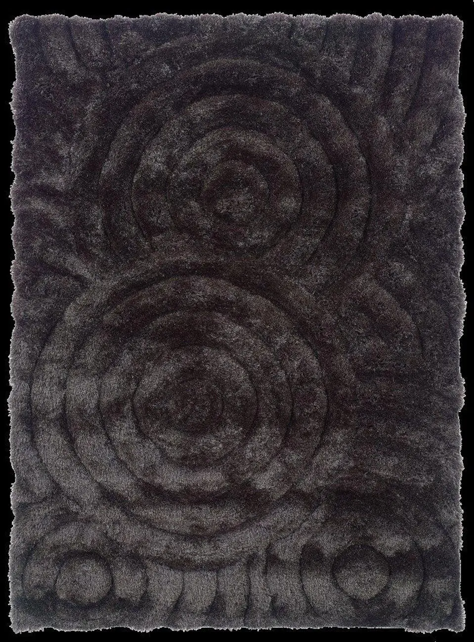 Linon Black Hilo Rug