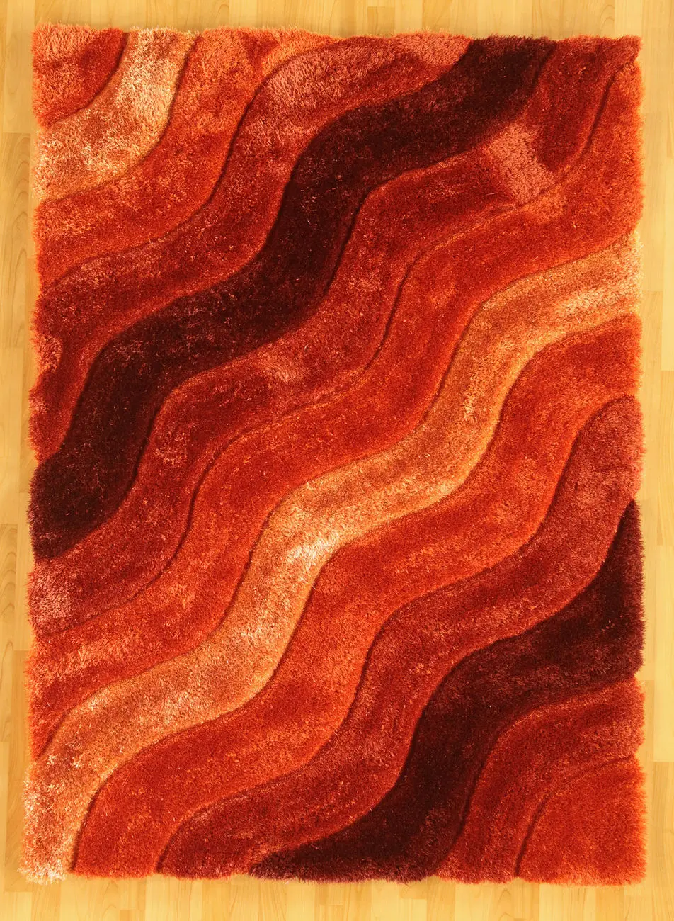 Linon Red Hilo Rug 6