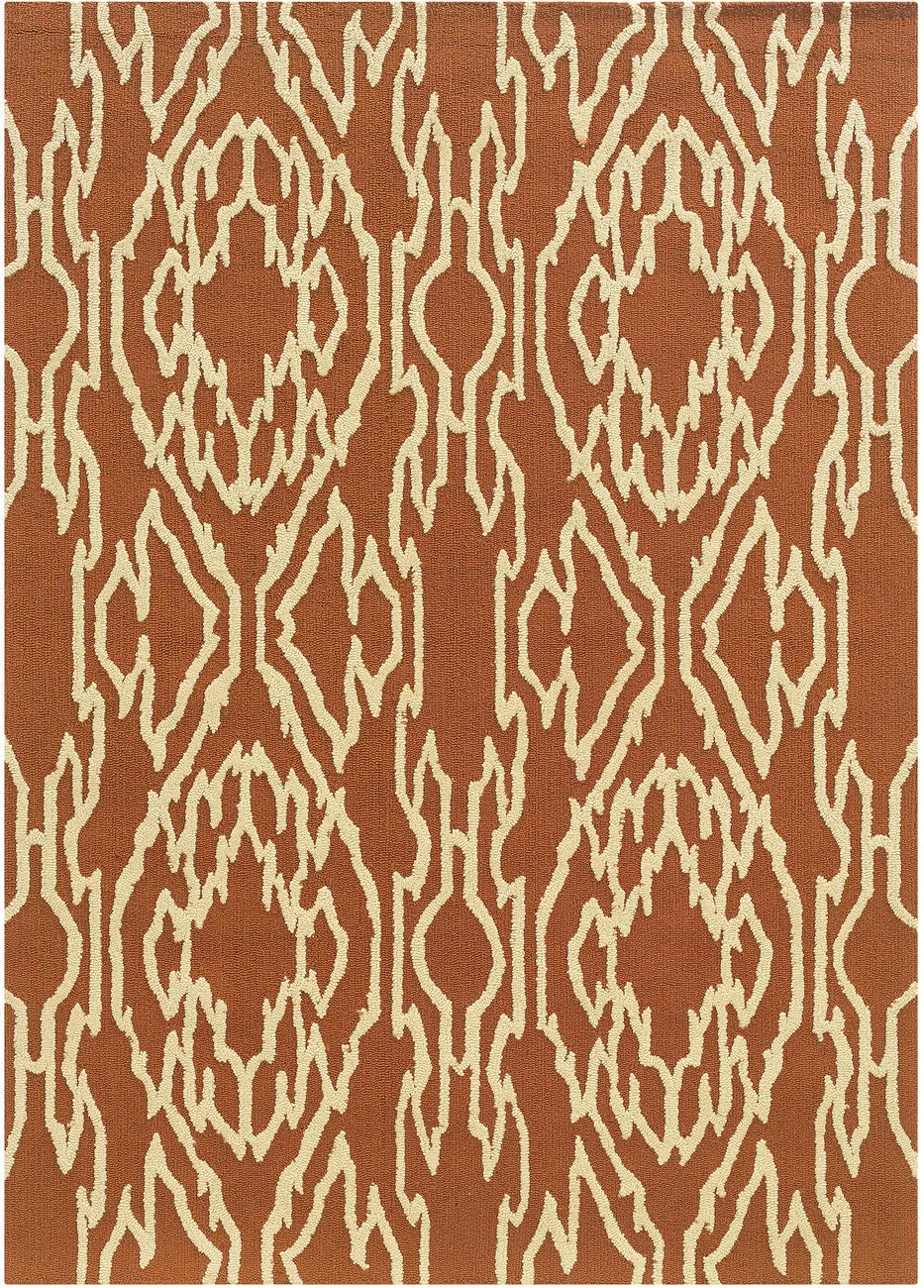Linon Brown Patterned Rug 5