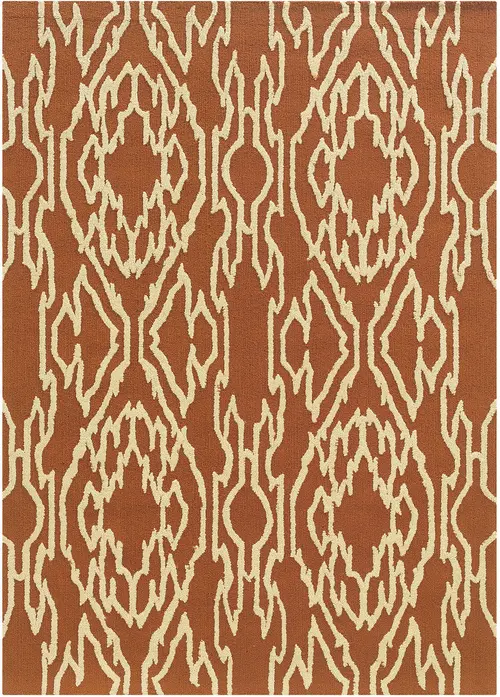Linon Brown Patterned Rug 5