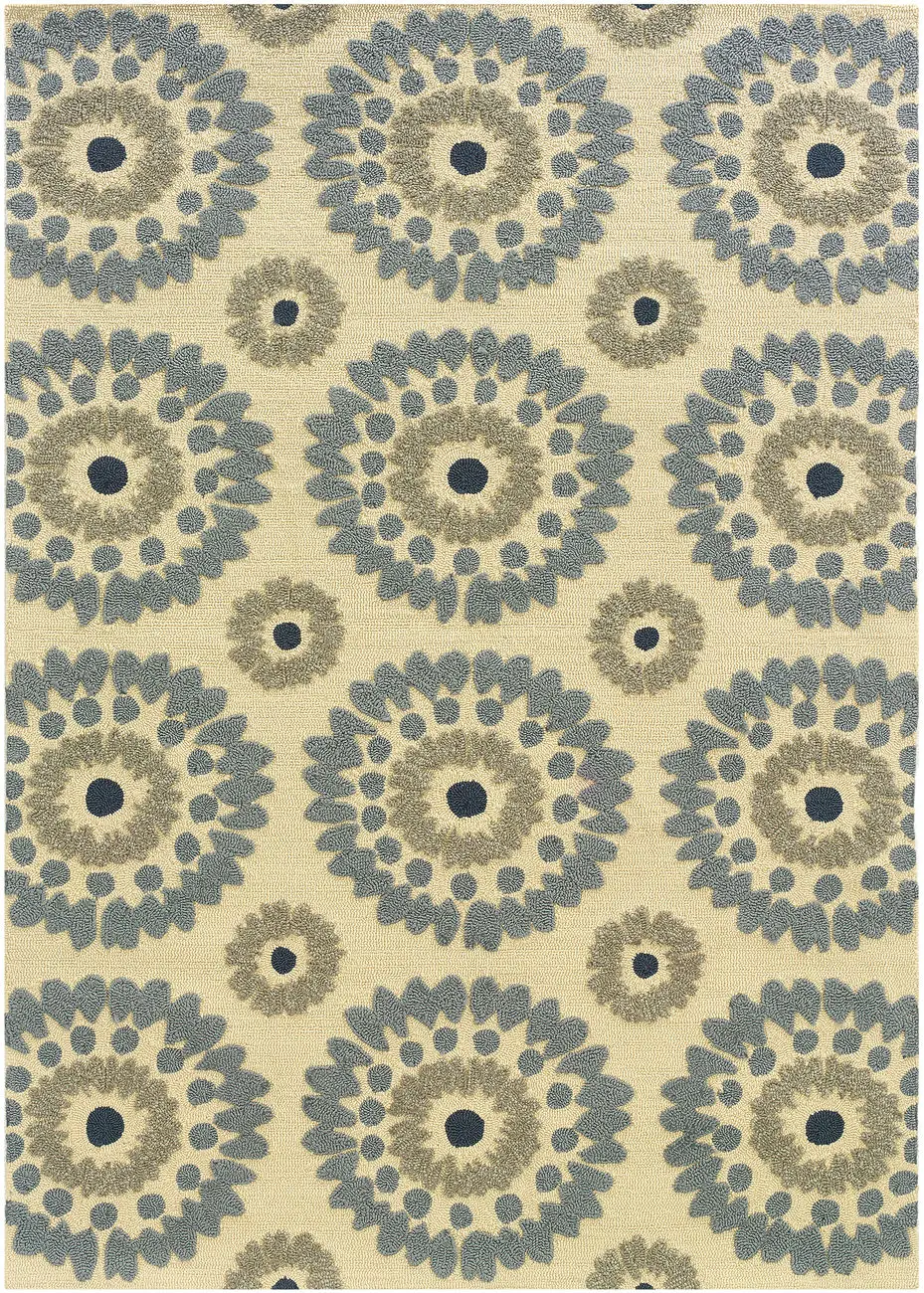 Linon Beige Patterned Rug 13