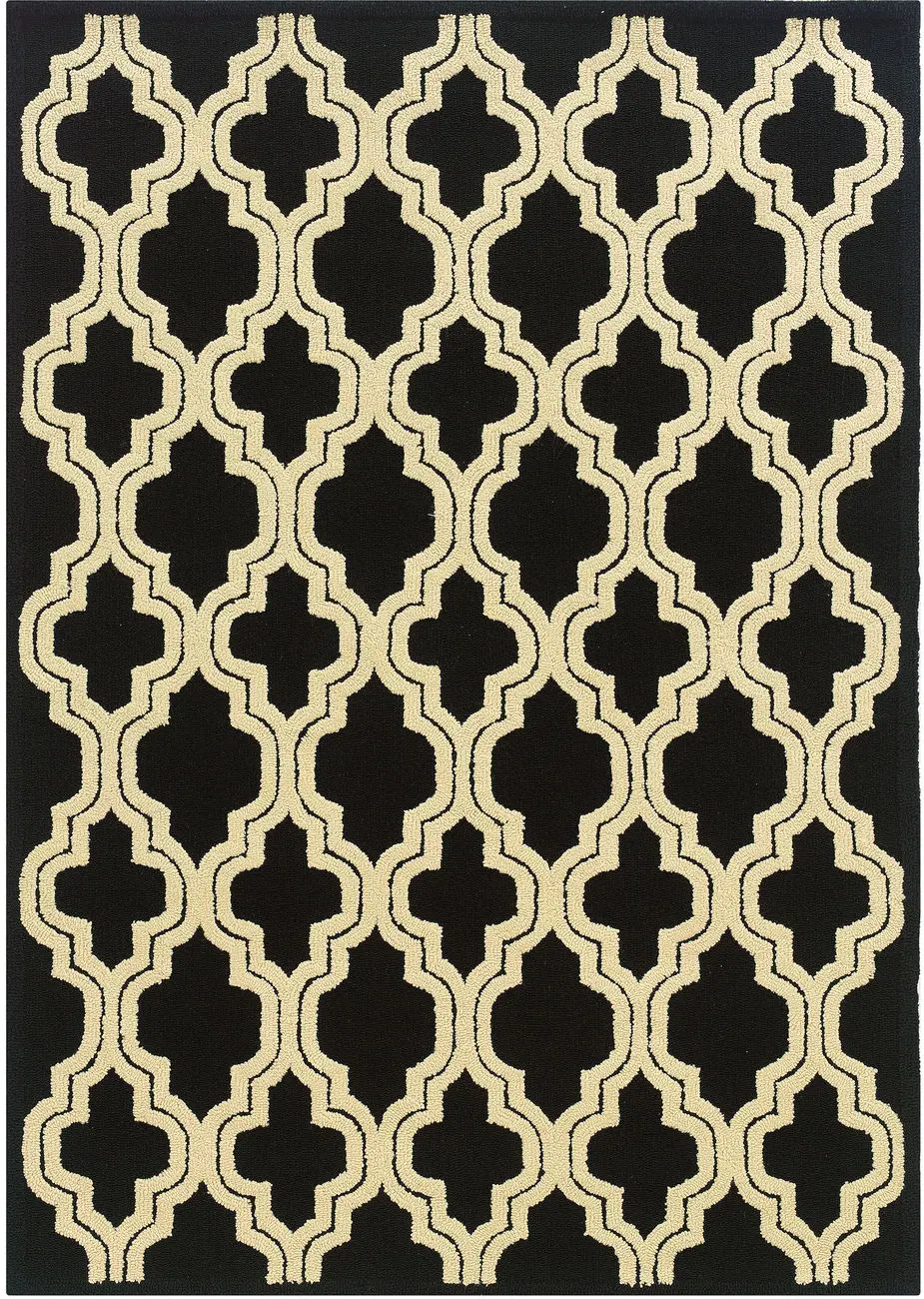 Linon Beige Patterned Rug 14