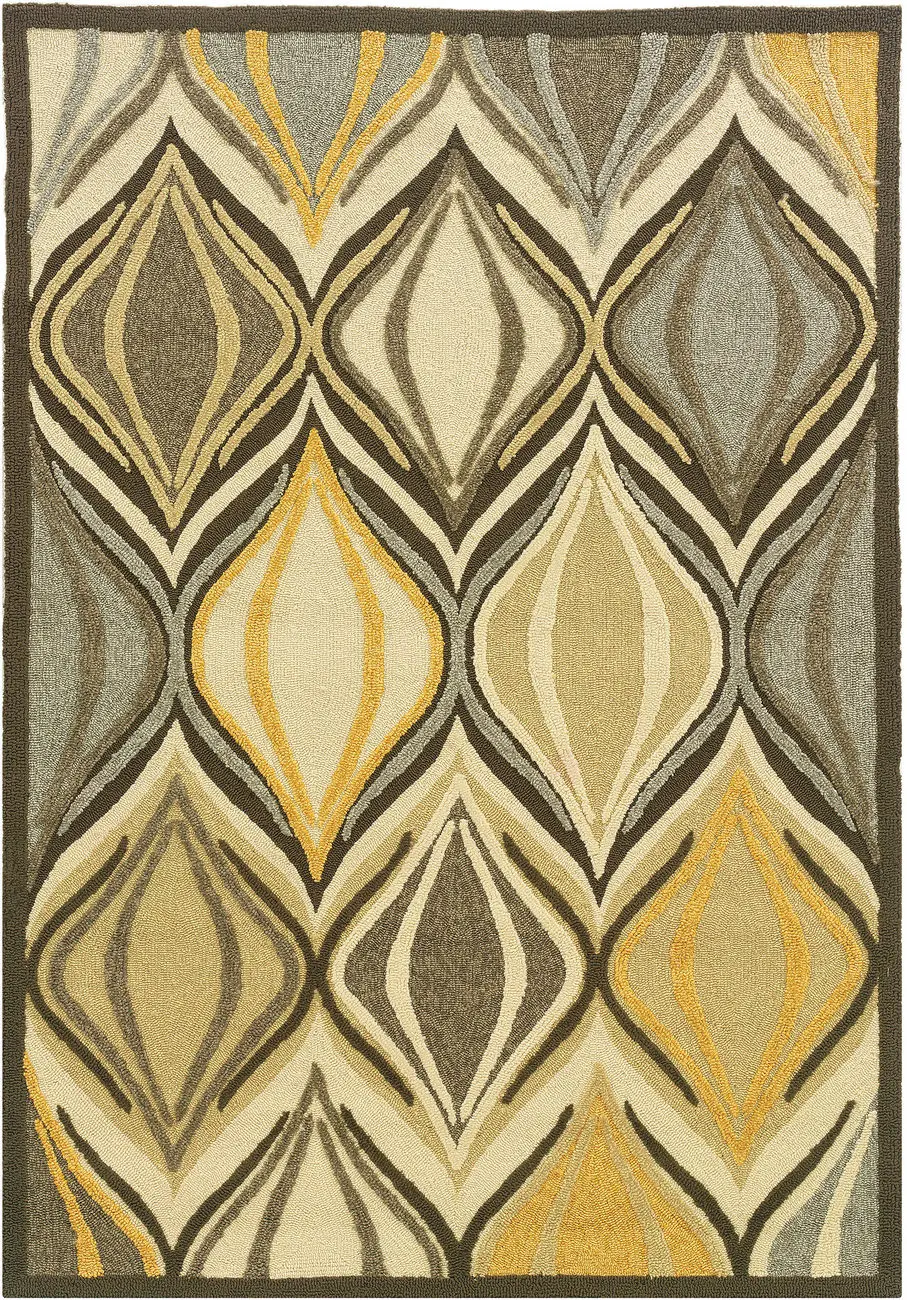 Linon Beige Patterned Rug 15