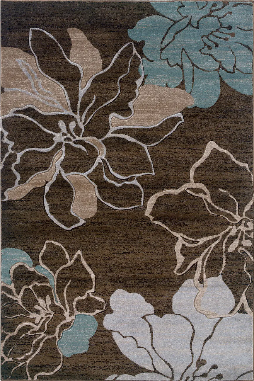 Linon Brown Transitional Rug 2