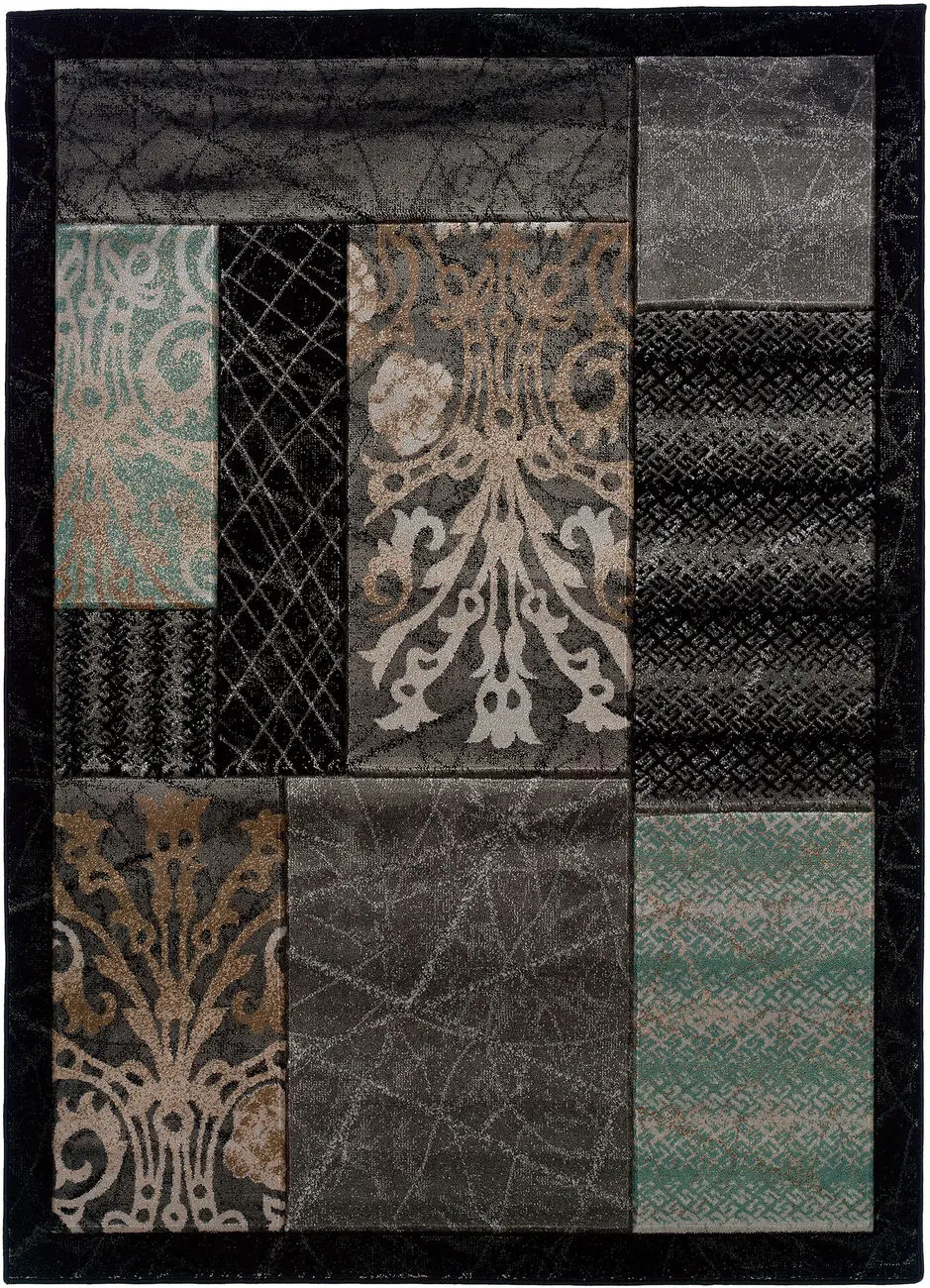 Linon Brown Patterned Rug