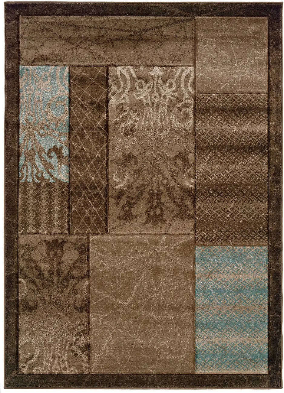 Linon Brown Patterned Rug 2