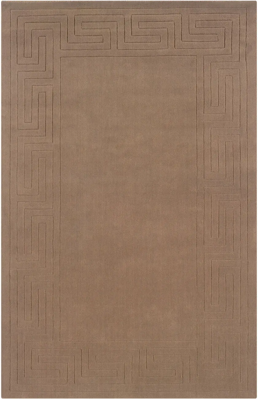 Linon Brown Solid Color Rug
