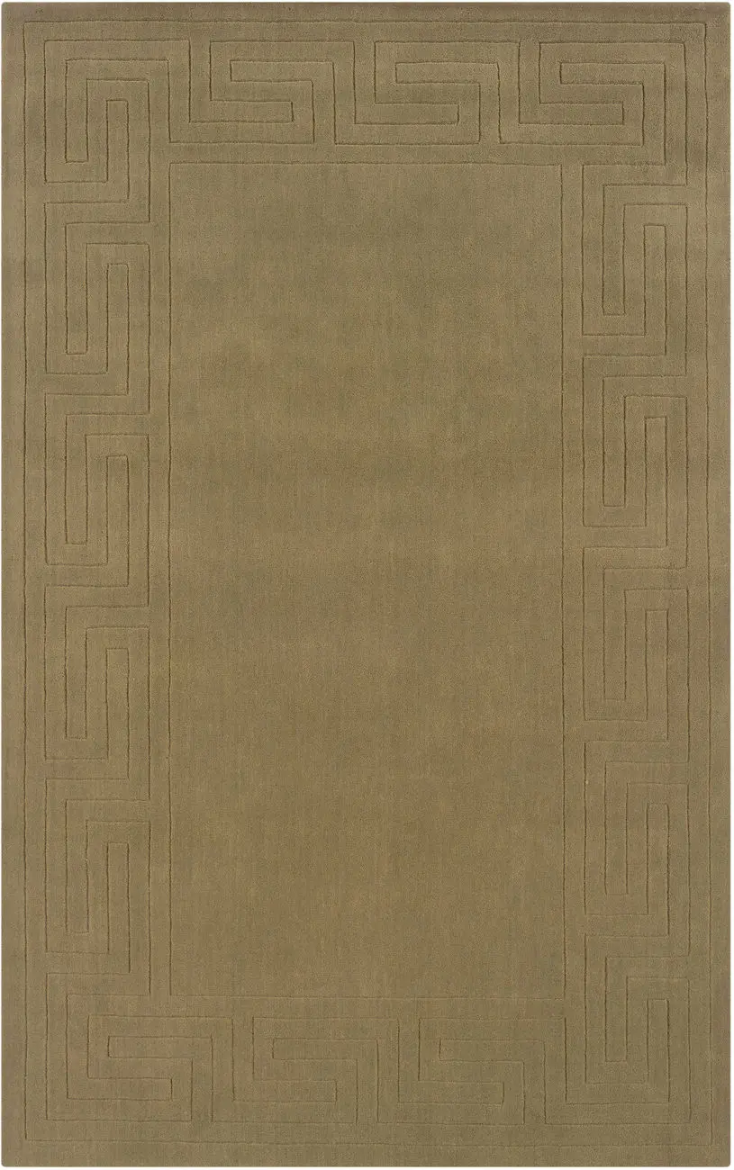 Linon Brown Solid Color Rug 2