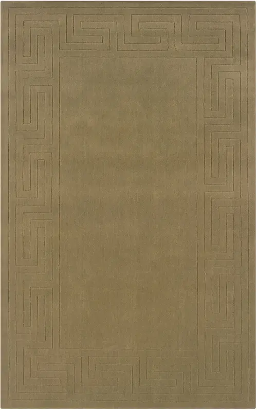 Linon Brown Solid Color Rug 2