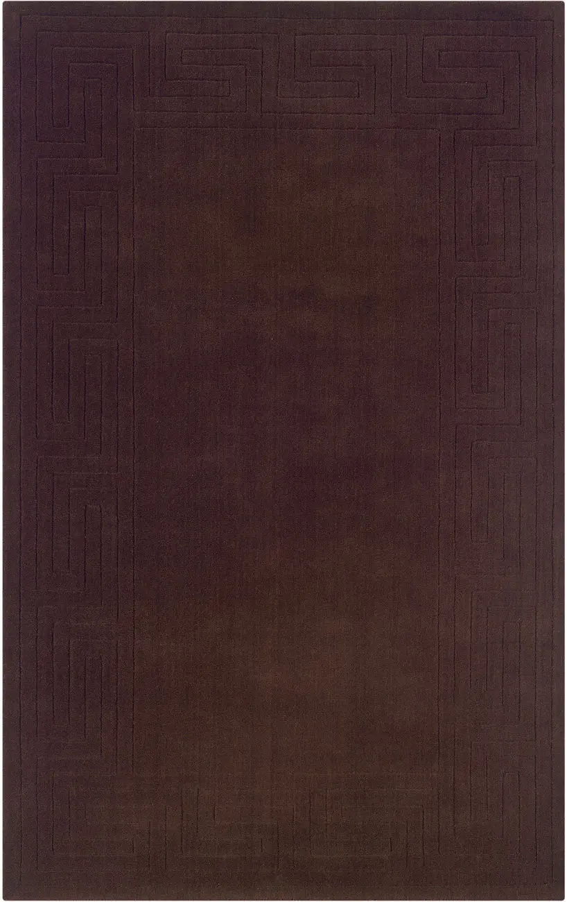 Linon Red Solid Color Rug 2