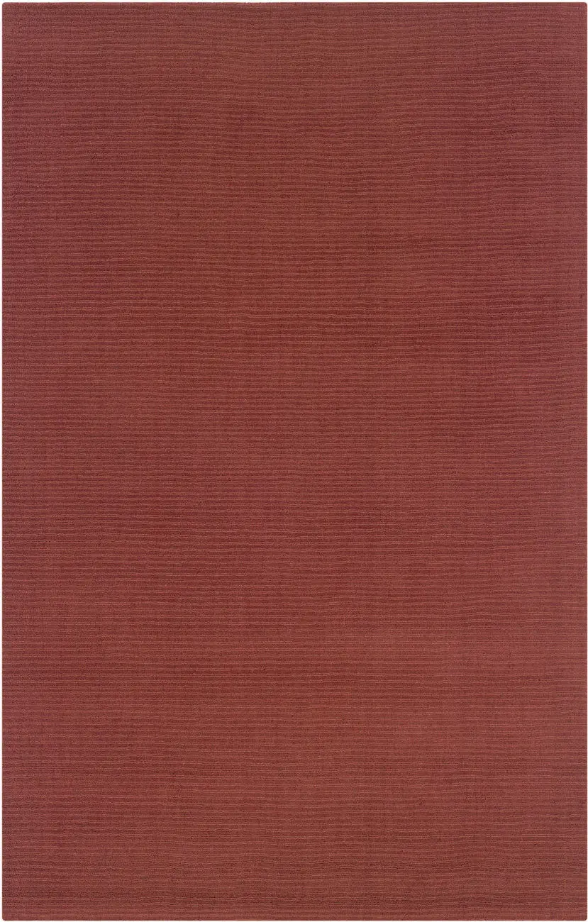 Linon Red Solid Color Rug 3