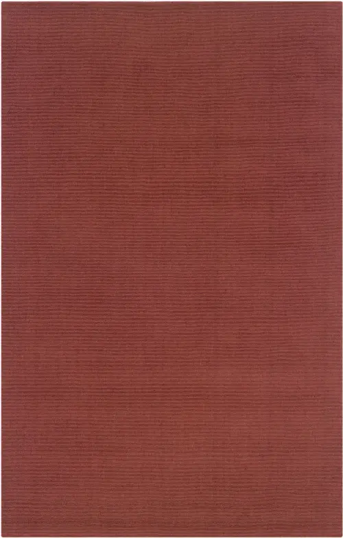 Linon Red Solid Color Rug 3