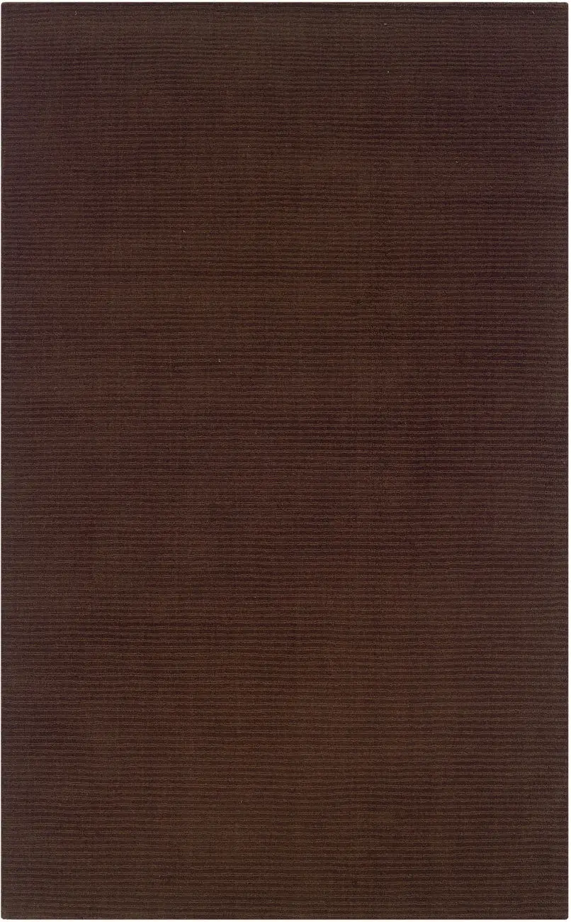 Linon Red Solid Color Rug 4