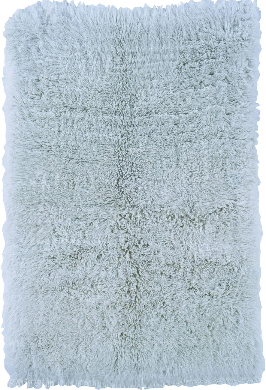 Linon Blue Shag Wool Rug 2